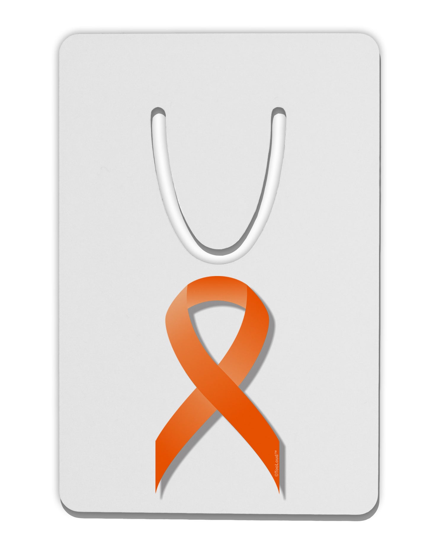 Leukemia Awareness Ribbon - Orange Aluminum Paper Clip Bookmark-Bookmark-TooLoud-White-Davson Sales