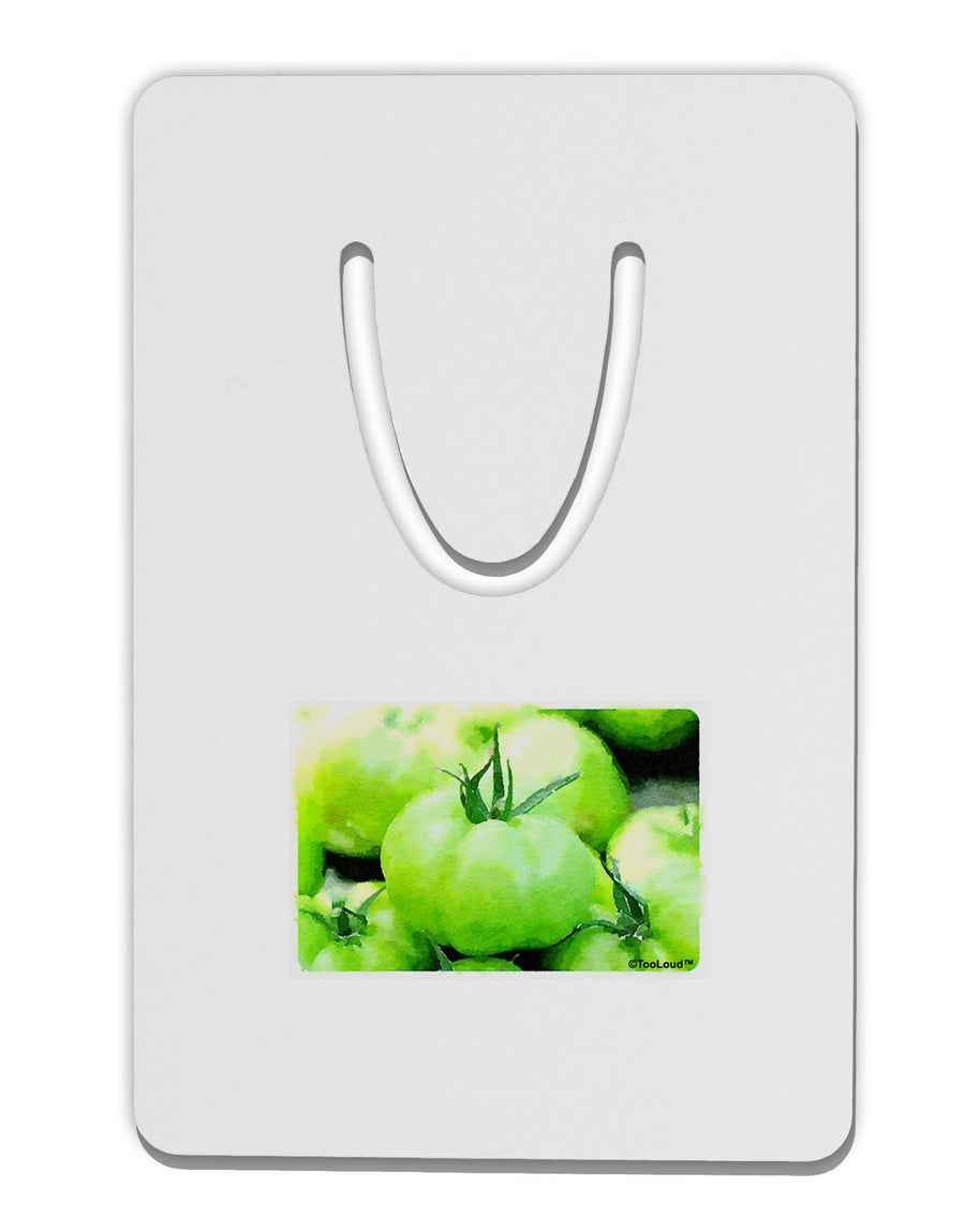 Watercolor Green Tomatoes Aluminum Paper Clip Bookmark-Bookmark-TooLoud-White-Davson Sales