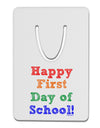 Happy First Day of School Aluminum Paper Clip Bookmark-Bookmark-TooLoud-White-Davson Sales