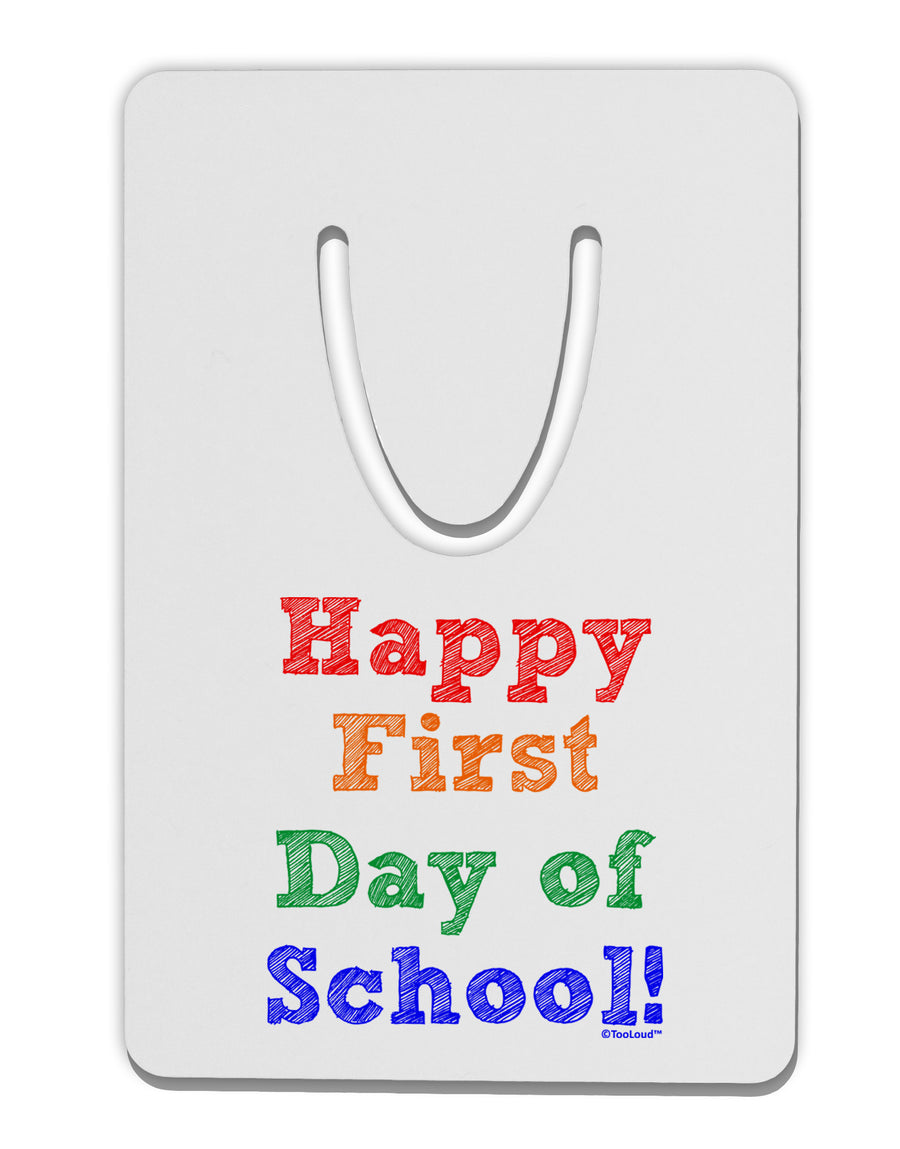 Happy First Day of School Aluminum Paper Clip Bookmark-Bookmark-TooLoud-White-Davson Sales