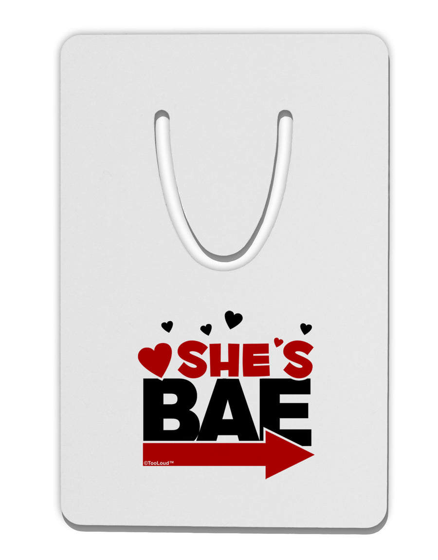 She's BAE - Right Arrow Aluminum Paper Clip Bookmark-Bookmark-TooLoud-White-Davson Sales