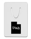 Utah - United States Shape Aluminum Paper Clip Bookmark by TooLoud-Bookmark-TooLoud-White-Davson Sales