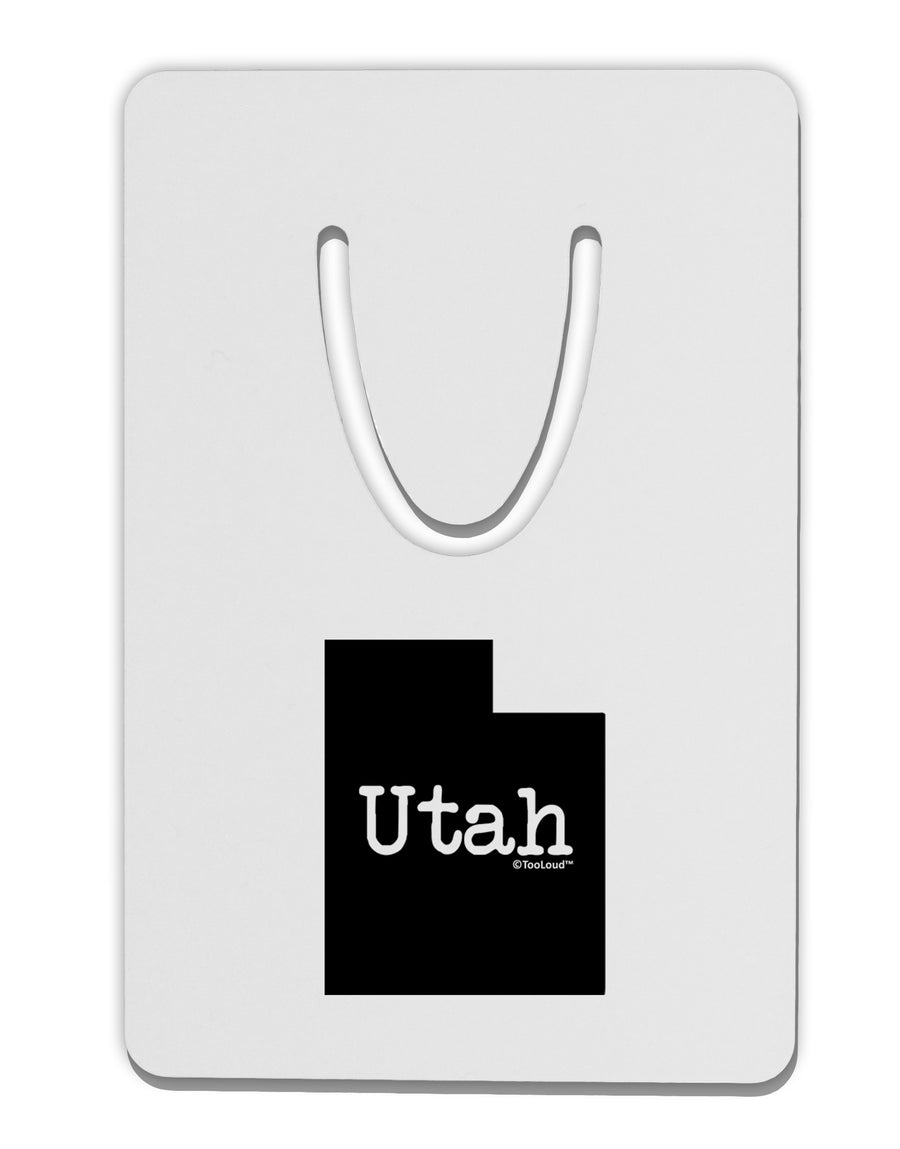 Utah - United States Shape Aluminum Paper Clip Bookmark by TooLoud-Bookmark-TooLoud-White-Davson Sales