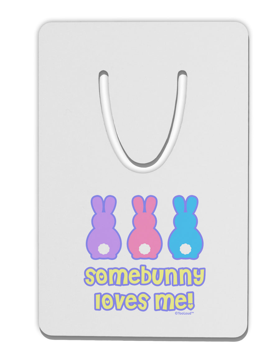 Three Easter Bunnies - Somebunny Loves Me Aluminum Paper Clip Bookmark by TooLoud-Bookmark-TooLoud-White-Davson Sales