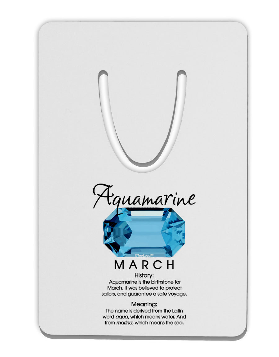 Birthstone Aquamarine Aluminum Paper Clip Bookmark by TooLoud-Bookmark-TooLoud-White-Davson Sales