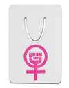 Pink Distressed Feminism Symbol Aluminum Paper Clip Bookmark-Bookmark-TooLoud-White-Davson Sales