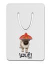 Pug Dog with Pink Sombrero - Ole Aluminum Paper Clip Bookmark by TooLoud-Bookmark-TooLoud-White-Davson Sales