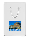 Colorado Snowy Mountains Text Aluminum Paper Clip Bookmark-Bookmark-TooLoud-White-Davson Sales