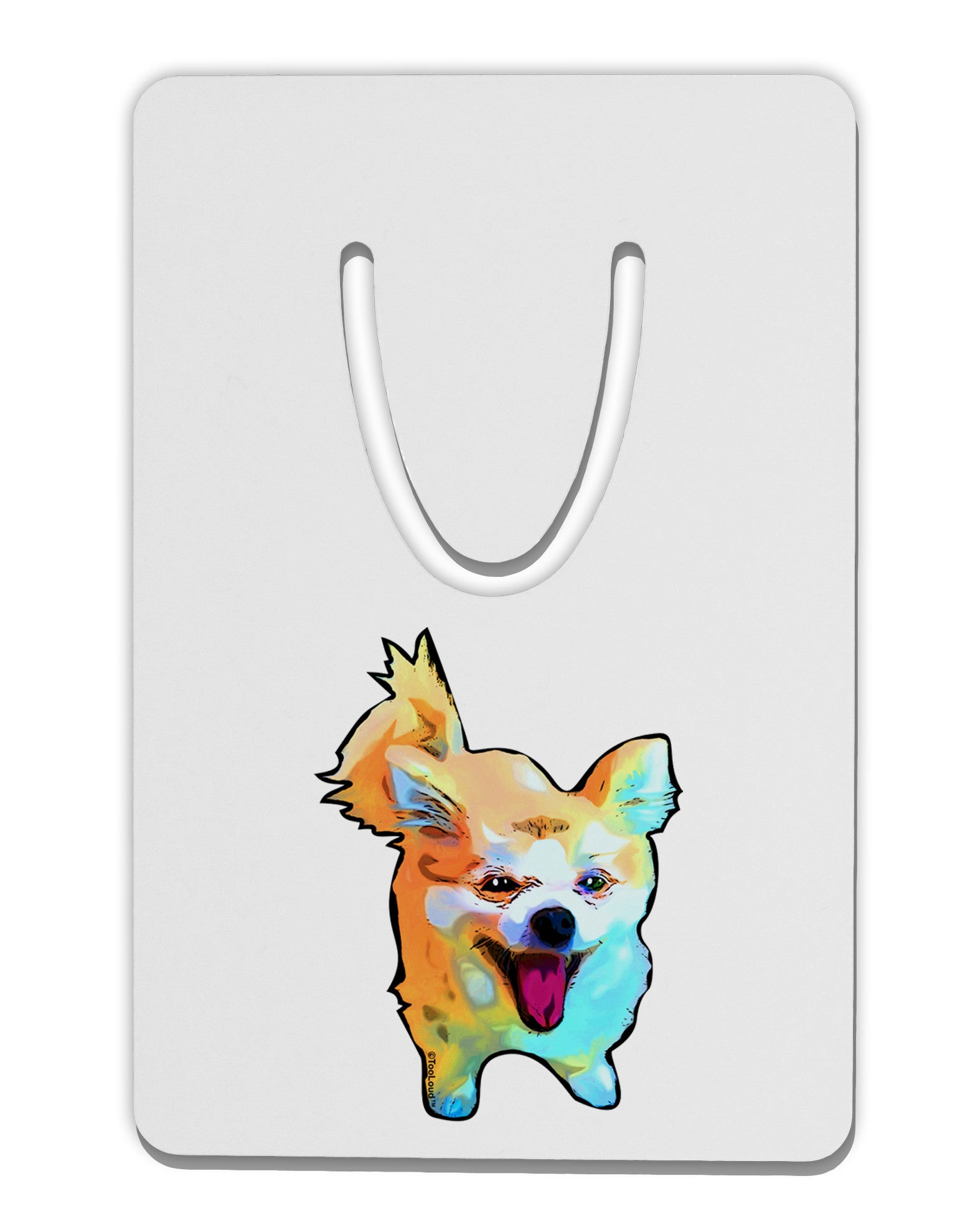 Cartoon Pomeranian Aluminum Paper Clip Bookmark-Bookmark-TooLoud-White-Davson Sales