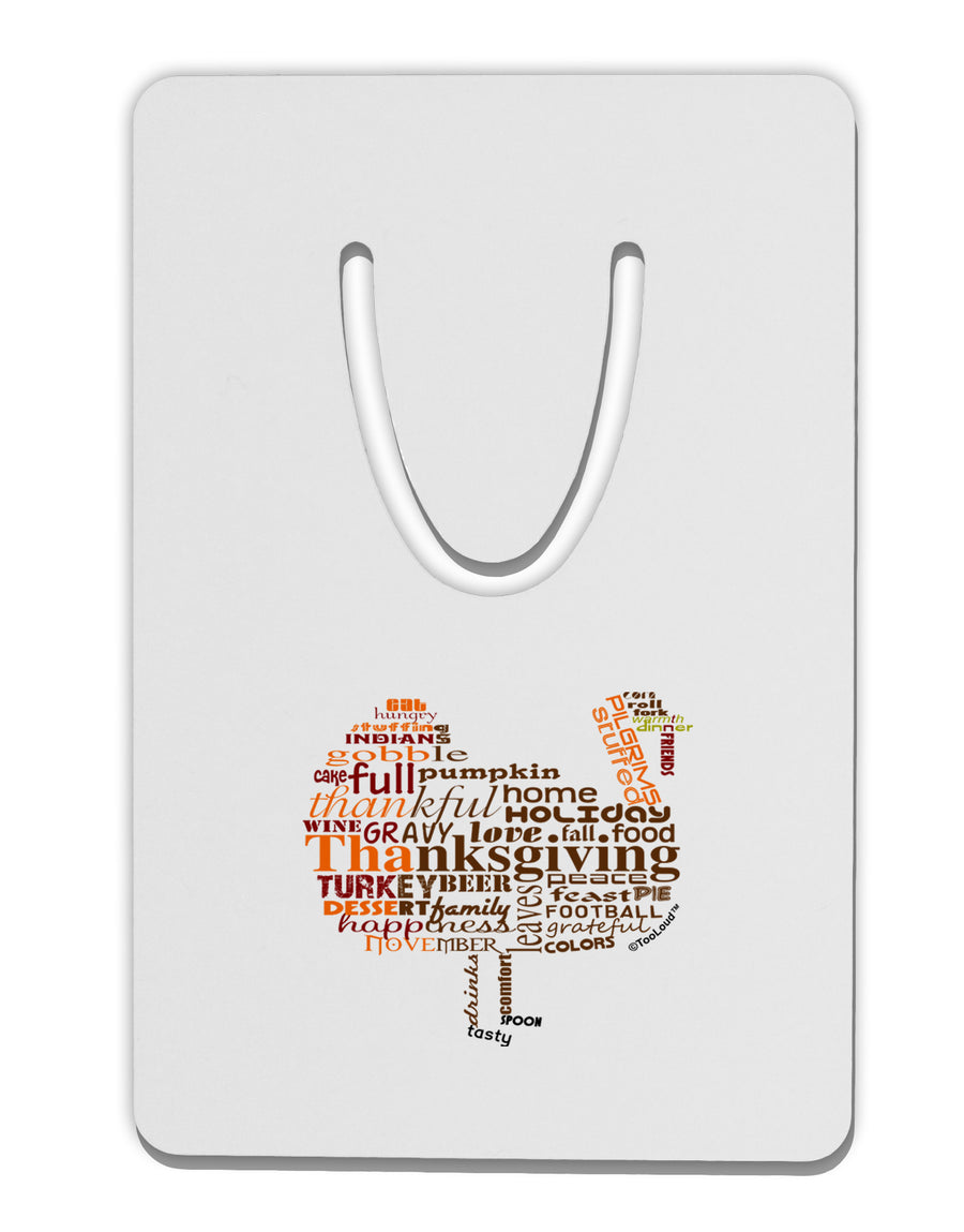 Turkey Typography Aluminum Paper Clip Bookmark-Bookmark-TooLoud-White-Davson Sales