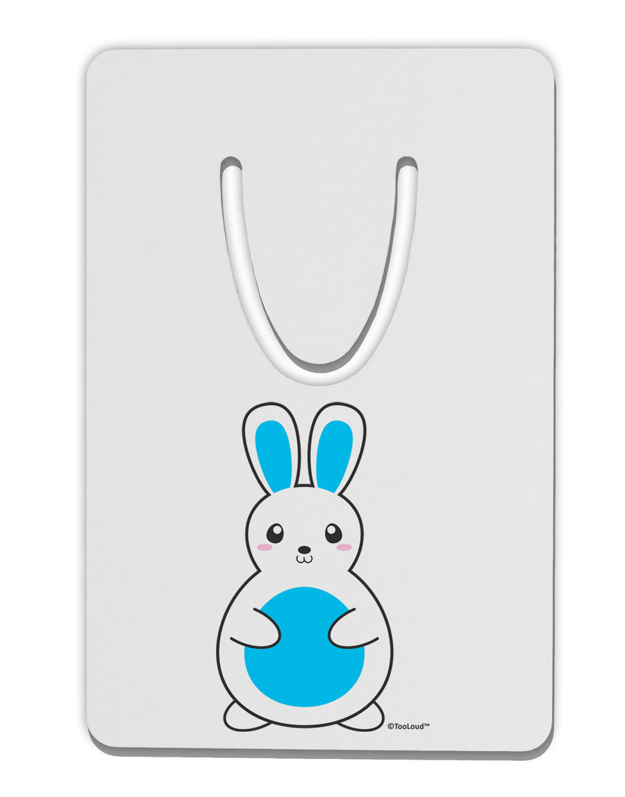 Cute Easter Bunny - Blue Aluminum Paper Clip Bookmark by TooLoud-Bookmark-TooLoud-White-Davson Sales