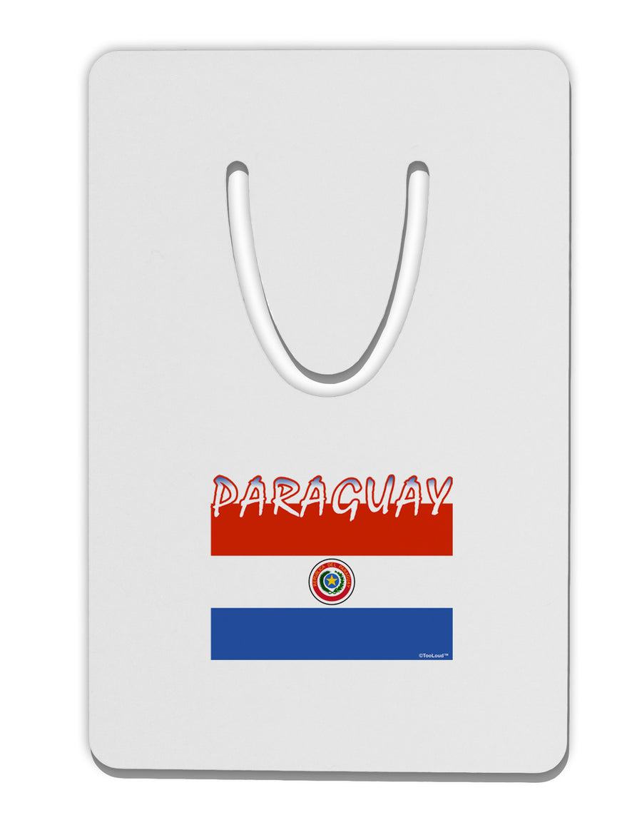 Paraguay Flag Aluminum Paper Clip Bookmark-Bookmark-TooLoud-White-Davson Sales