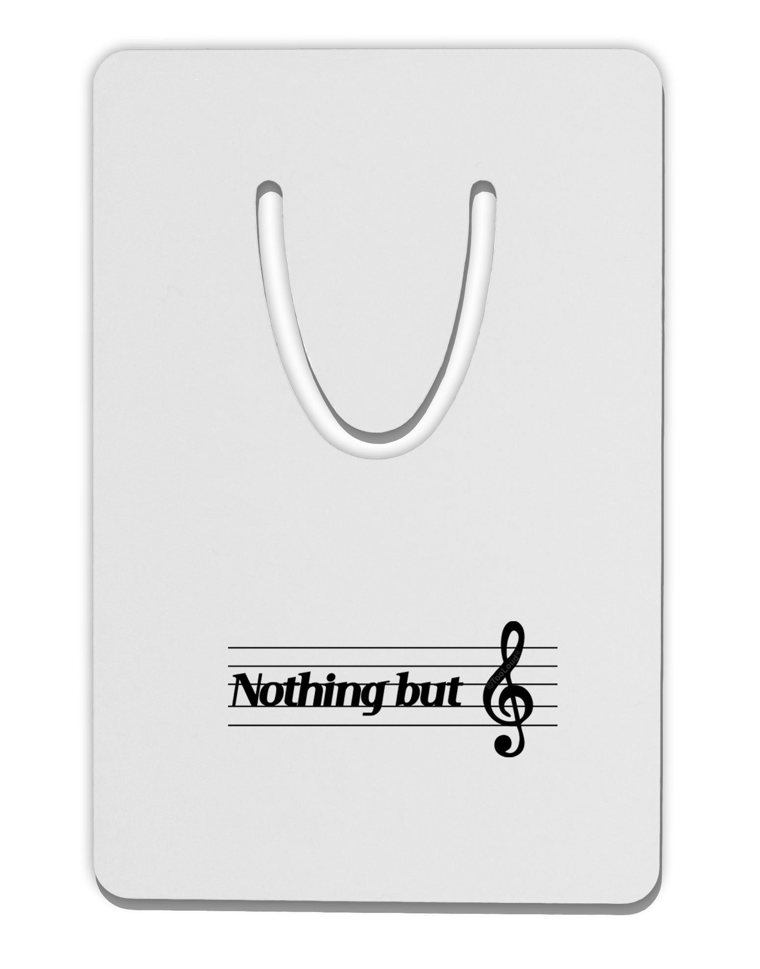 Nothing But Treble Music Pun Aluminum Paper Clip Bookmark by TooLoud-Bookmark-TooLoud-White-Davson Sales