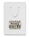 Proud Veteran Camo Aluminum Paper Clip Bookmark-Bookmark-TooLoud-White-Davson Sales