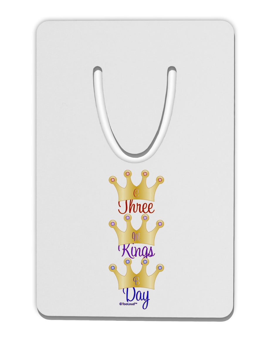 Three Kings Day - C M B Crowns Aluminum Paper Clip Bookmark by TooLoud-Bookmark-TooLoud-White-Davson Sales