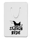 Sleigh Ride BnW Aluminum Paper Clip Bookmark-Bookmark-TooLoud-White-Davson Sales