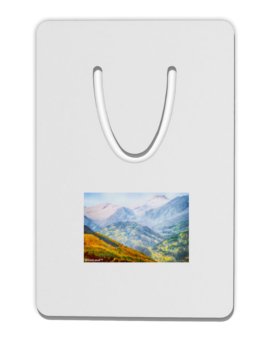 Colorado Fog Mountains Aluminum Paper Clip Bookmark-Bookmark-TooLoud-White-Davson Sales