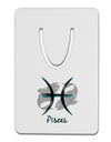 Pisces Symbol Aluminum Paper Clip Bookmark-Bookmark-TooLoud-White-Davson Sales