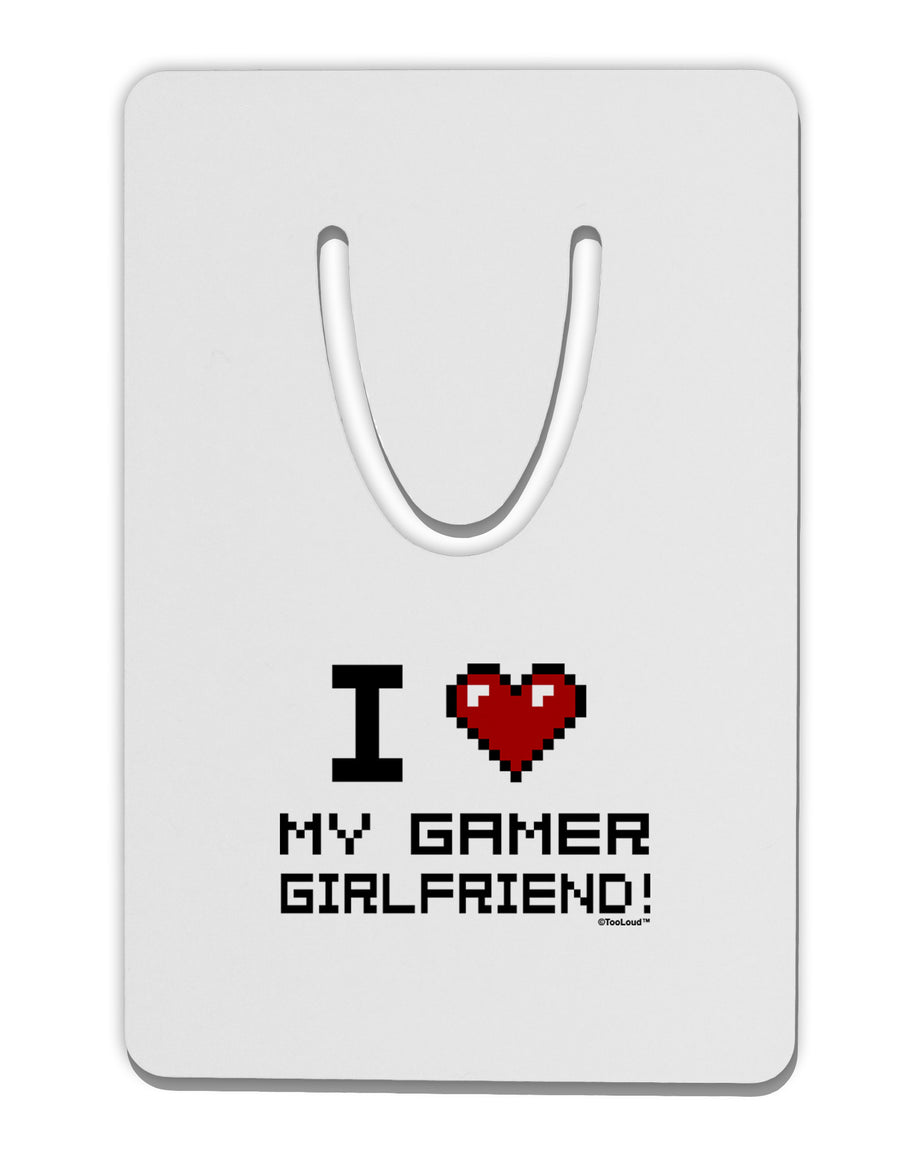 I Heart My Gamer Girlfriend Aluminum Paper Clip Bookmark-Bookmark-TooLoud-White-Davson Sales