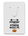 Fitness Whole Pie Aluminum Paper Clip Bookmark-Bookmark-TooLoud-White-Davson Sales