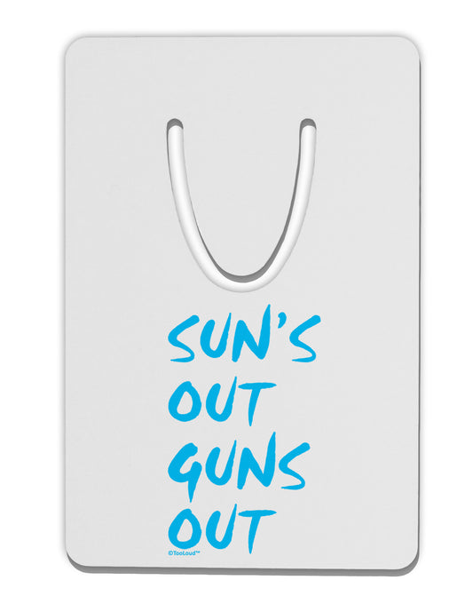 Suns Out Guns Out - Blue Aluminum Paper Clip Bookmark-Bookmark-TooLoud-White-Davson Sales