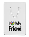 I Heart My Friend - Autism Awareness Aluminum Paper Clip Bookmark by TooLoud-Bookmark-TooLoud-White-Davson Sales