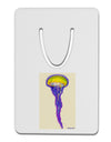 Jellyfish Outlined in Purple Watercolor Aluminum Paper Clip Bookmark-Bookmark-TooLoud-White-Davson Sales