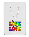 Love Is Love Lesbian Pride Aluminum Paper Clip Bookmark-Bookmark-TooLoud-White-Davson Sales