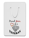 Mom of Veteran Aluminum Paper Clip Bookmark-Bookmark-TooLoud-White-Davson Sales