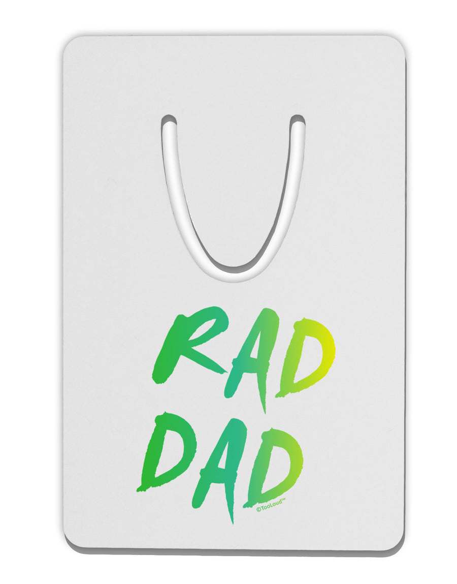 Rad Dad Design - 80s Neon Aluminum Paper Clip Bookmark-Bookmark-TooLoud-White-Davson Sales