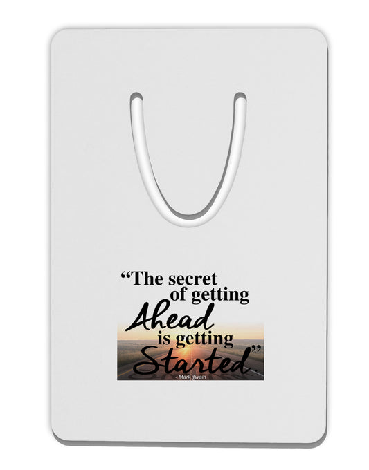 Getting Ahead Mark Twain Aluminum Paper Clip Bookmark-Bookmark-TooLoud-White-Davson Sales