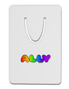 LGBT Ally Rainbow Text Aluminum Paper Clip Bookmark by TooLoud-Bookmark-TooLoud-White-Davson Sales