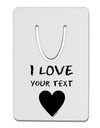 Personalized I Love Customized Aluminum Paper Clip Bookmark-Bookmark-TooLoud-White-Davson Sales