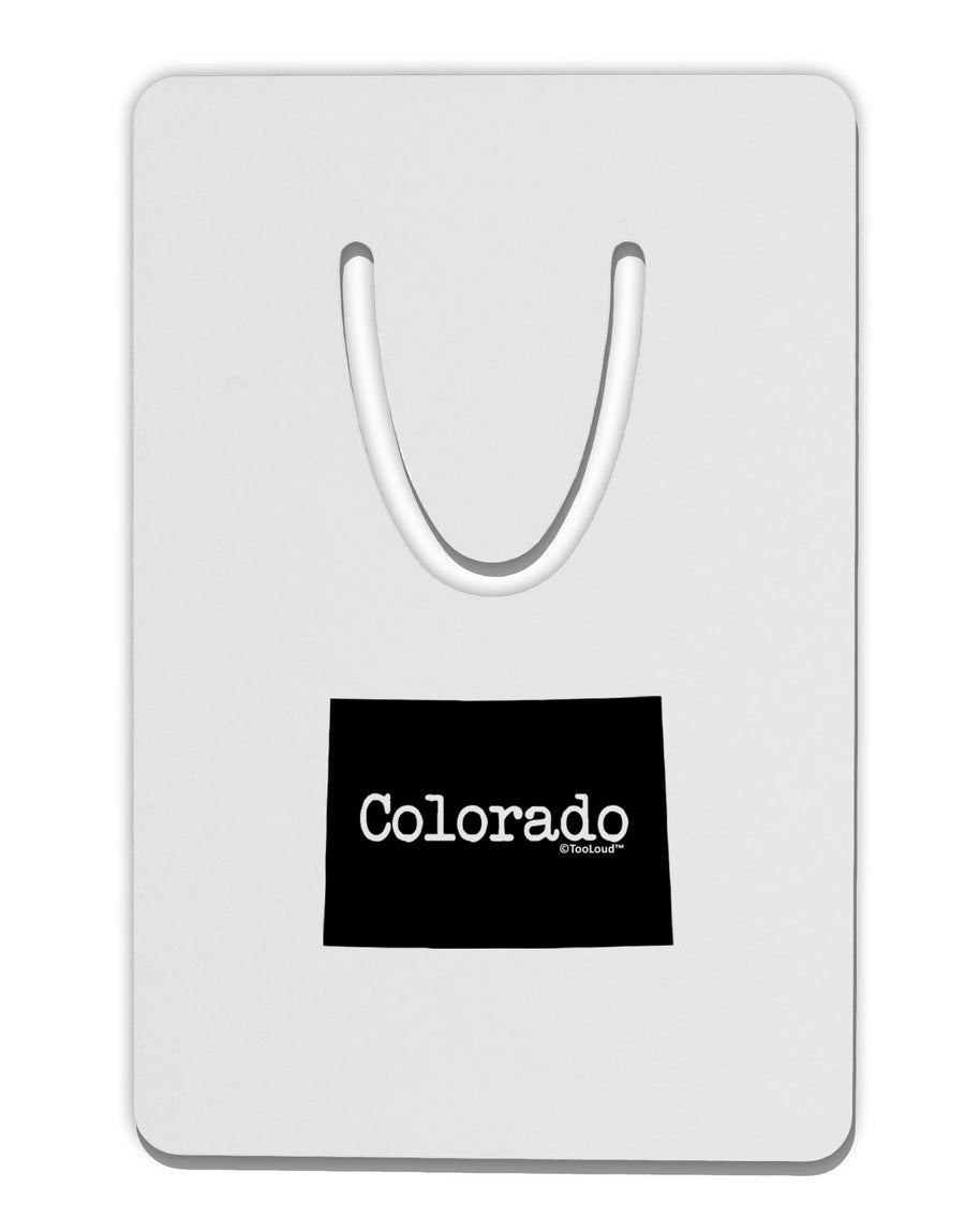 Colorado - United States Shape Aluminum Paper Clip Bookmark-Bookmark-TooLoud-White-Davson Sales