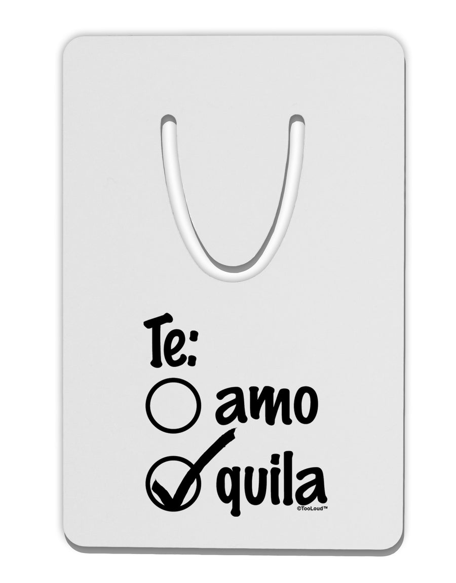 Tequila Checkmark Design Aluminum Paper Clip Bookmark by TooLoud-Bookmark-TooLoud-White-Davson Sales