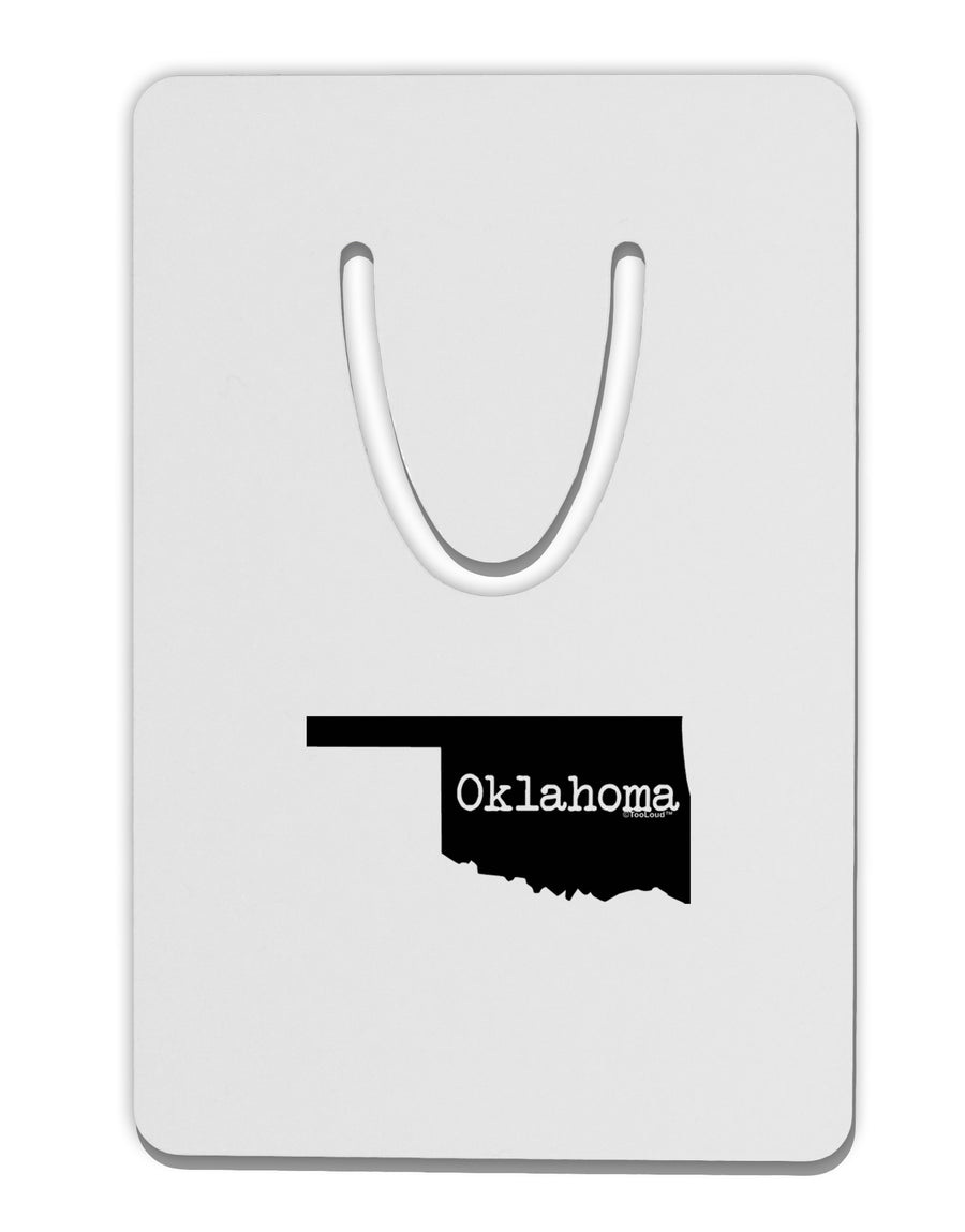 Oklahoma - United States Shape Aluminum Paper Clip Bookmark by TooLoud-Bookmark-TooLoud-White-Davson Sales