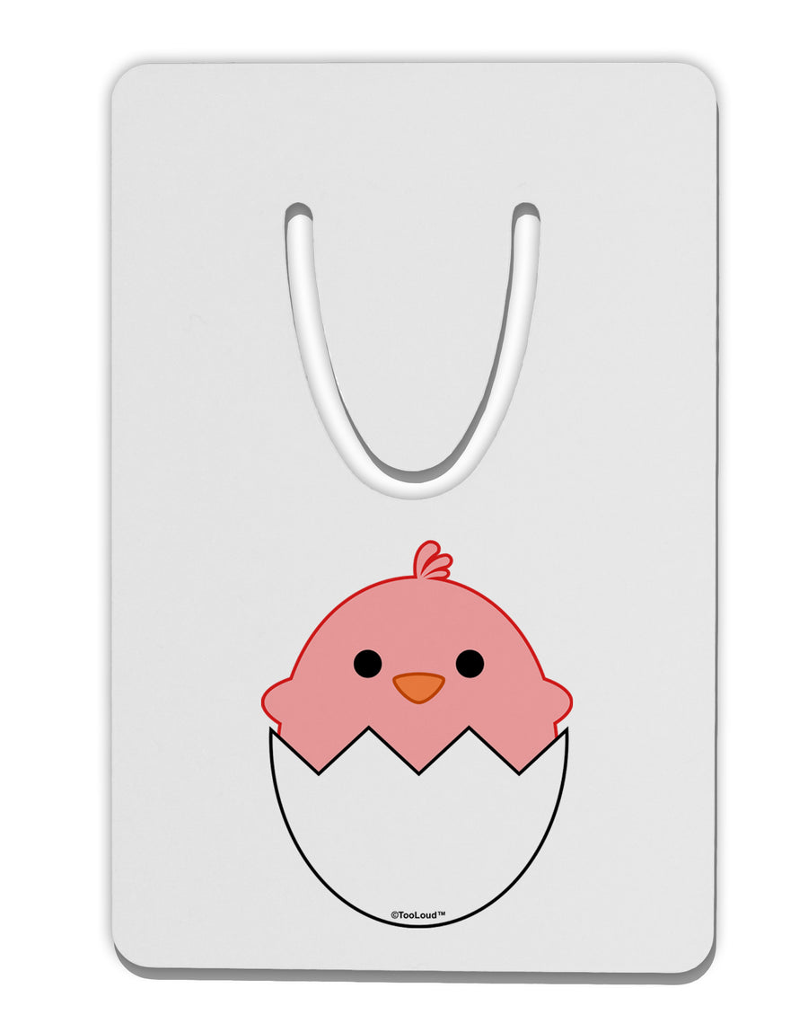 Cute Hatching Chick - Pink Aluminum Paper Clip Bookmark by TooLoud-Bookmark-TooLoud-White-Davson Sales