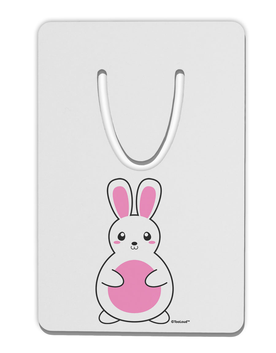 Cute Easter Bunny - Pink Aluminum Paper Clip Bookmark by TooLoud-Bookmark-TooLoud-White-Davson Sales