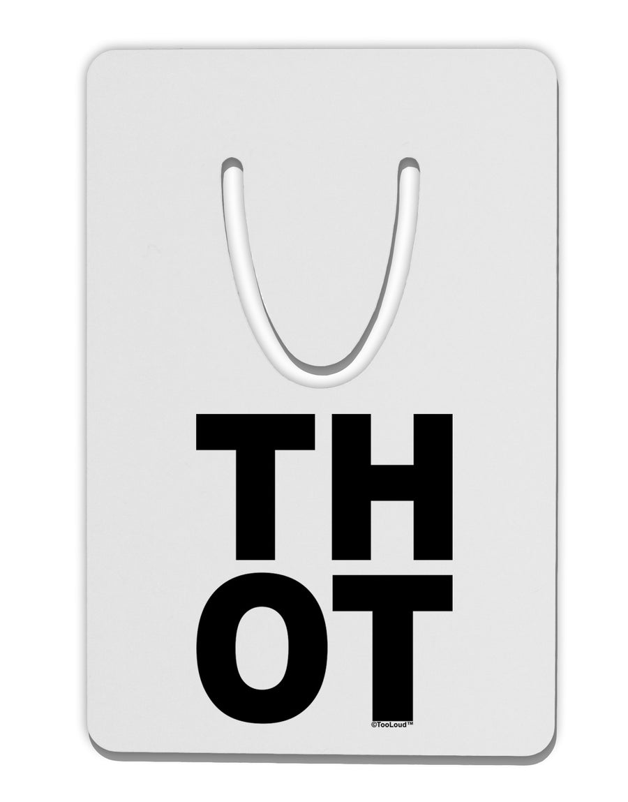 THOT Bold Text Aluminum Paper Clip Bookmark-Bookmark-TooLoud-White-Davson Sales