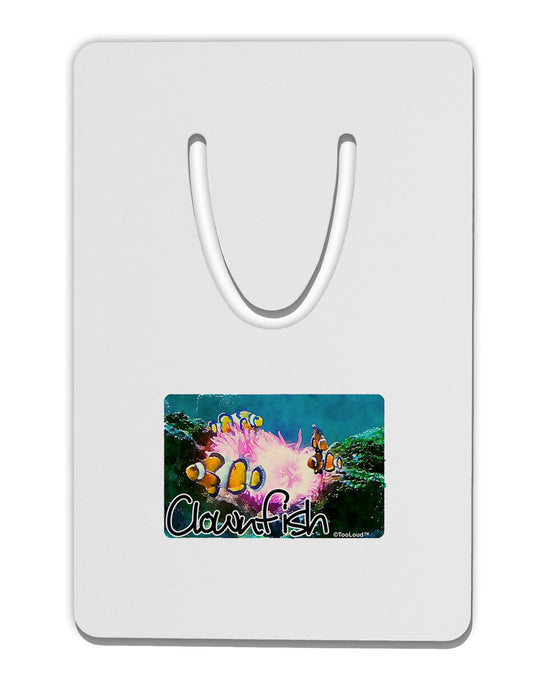 Clownfish Watercolor Text Aluminum Paper Clip Bookmark-Bookmark-TooLoud-White-Davson Sales