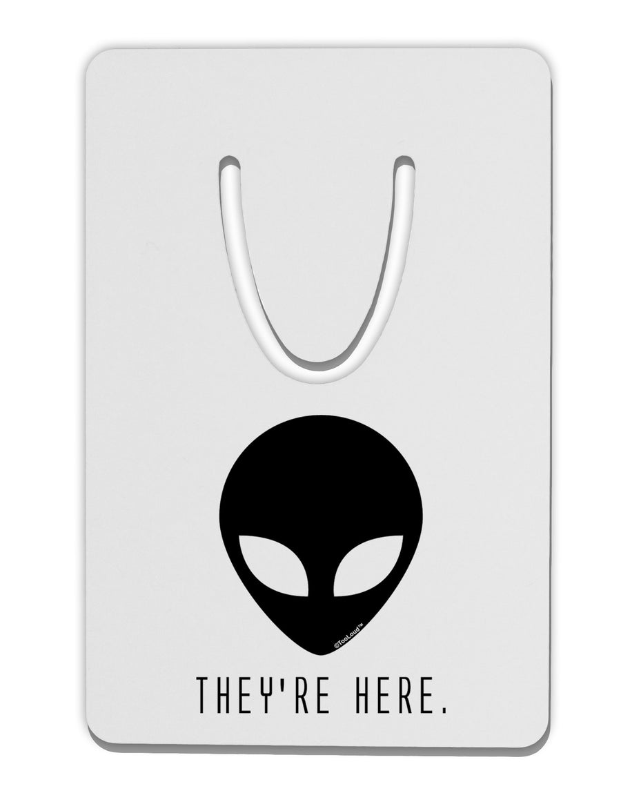 Alien They Are Here Aluminum Paper Clip Bookmark-Bookmark-TooLoud-White-Davson Sales
