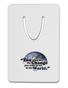 Change In The World Gandhi Aluminum Paper Clip Bookmark-Bookmark-TooLoud-White-Davson Sales