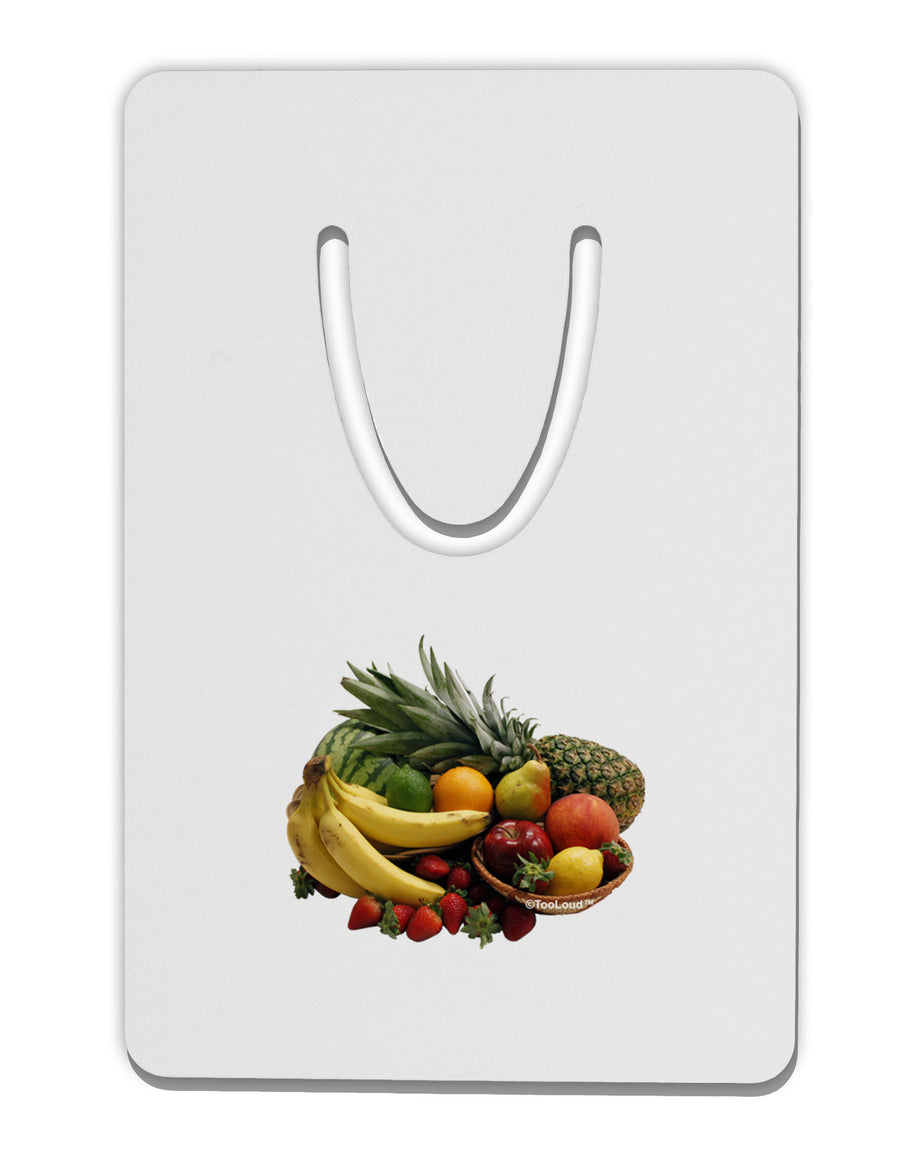 Fruit Basket Still Life Aluminum Paper Clip Bookmark-Bookmark-TooLoud-White-Davson Sales