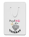 Wife of Veteran Aluminum Paper Clip Bookmark-Bookmark-TooLoud-White-Davson Sales