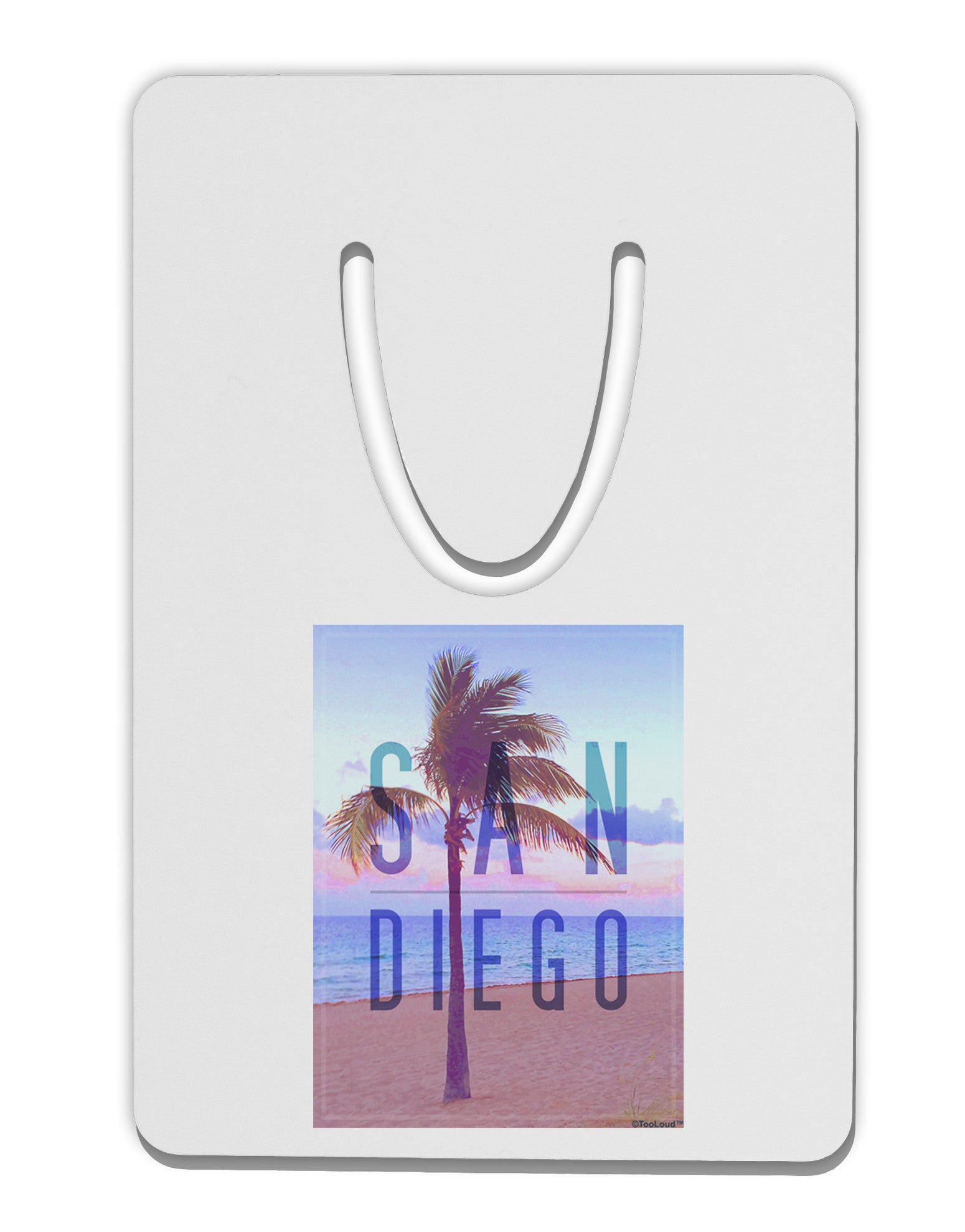San Diego Beach Filter Aluminum Paper Clip Bookmark-Bookmark-TooLoud-White-Davson Sales