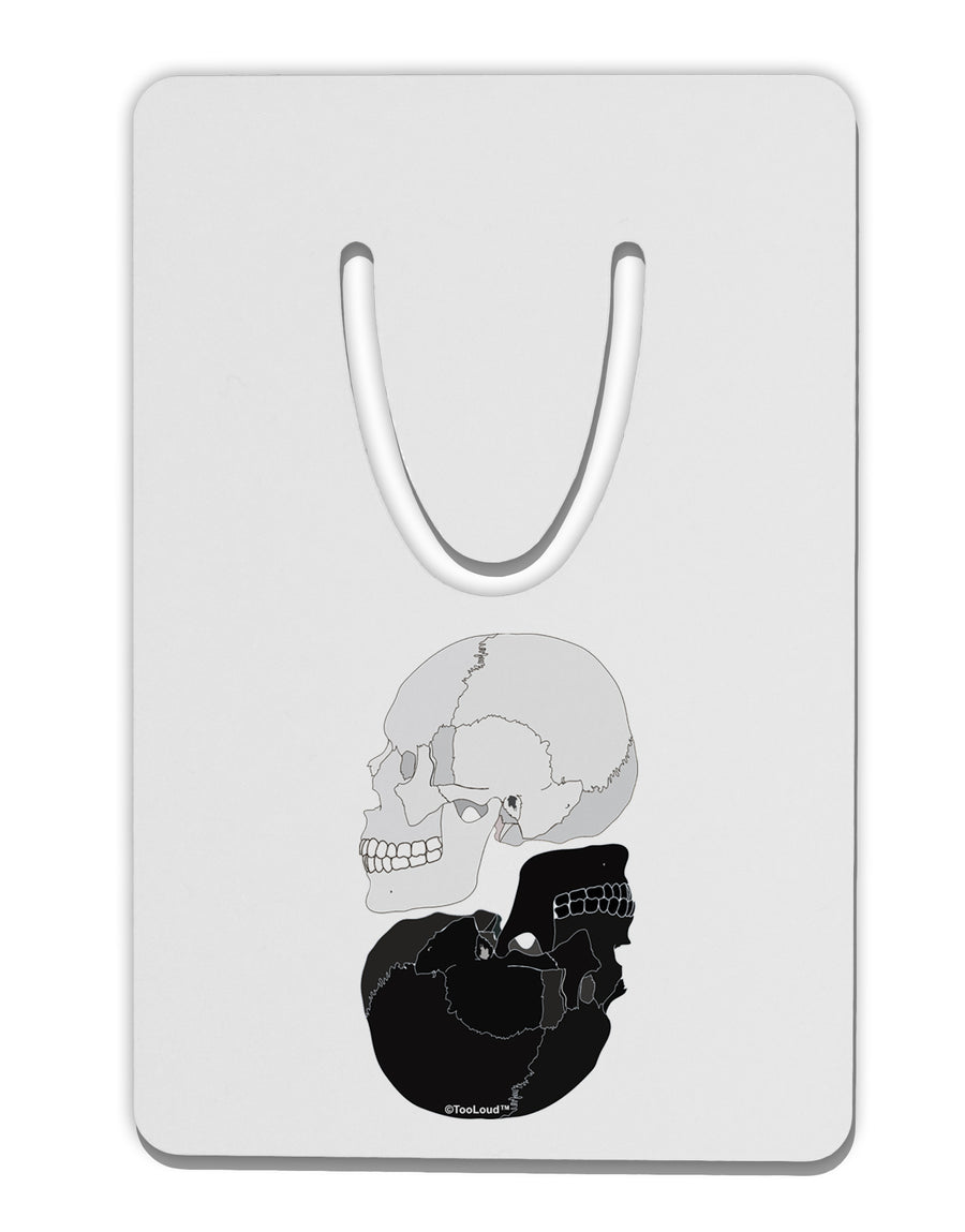 White And Black Inverted Skulls Aluminum Paper Clip Bookmark by TooLoud-Bookmark-TooLoud-White-Davson Sales