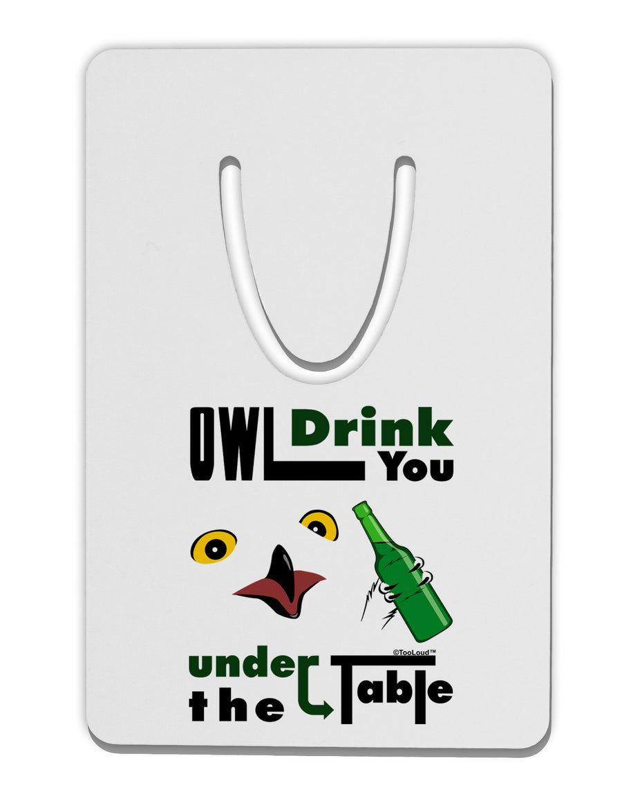 Owl Drink You Under the Table Aluminum Paper Clip Bookmark-Bookmark-TooLoud-White-Davson Sales