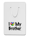 I Heart My Brother - Autism Awareness Aluminum Paper Clip Bookmark by TooLoud-Bookmark-TooLoud-White-Davson Sales