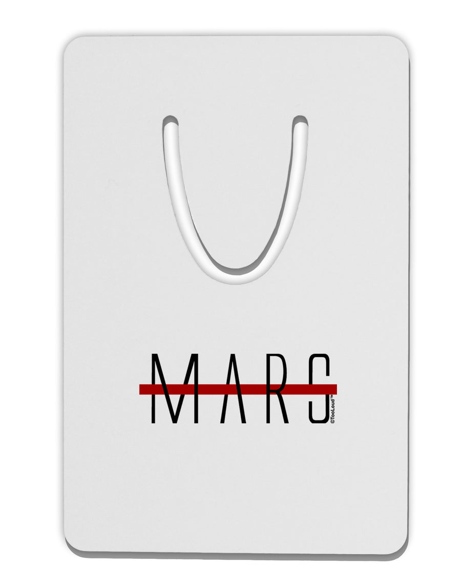 Planet Mars Text Only Aluminum Paper Clip Bookmark-Bookmark-TooLoud-White-Davson Sales