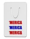 Merica Merica Merica - Red and Blue Aluminum Paper Clip Bookmark-Bookmark-TooLoud-White-Davson Sales